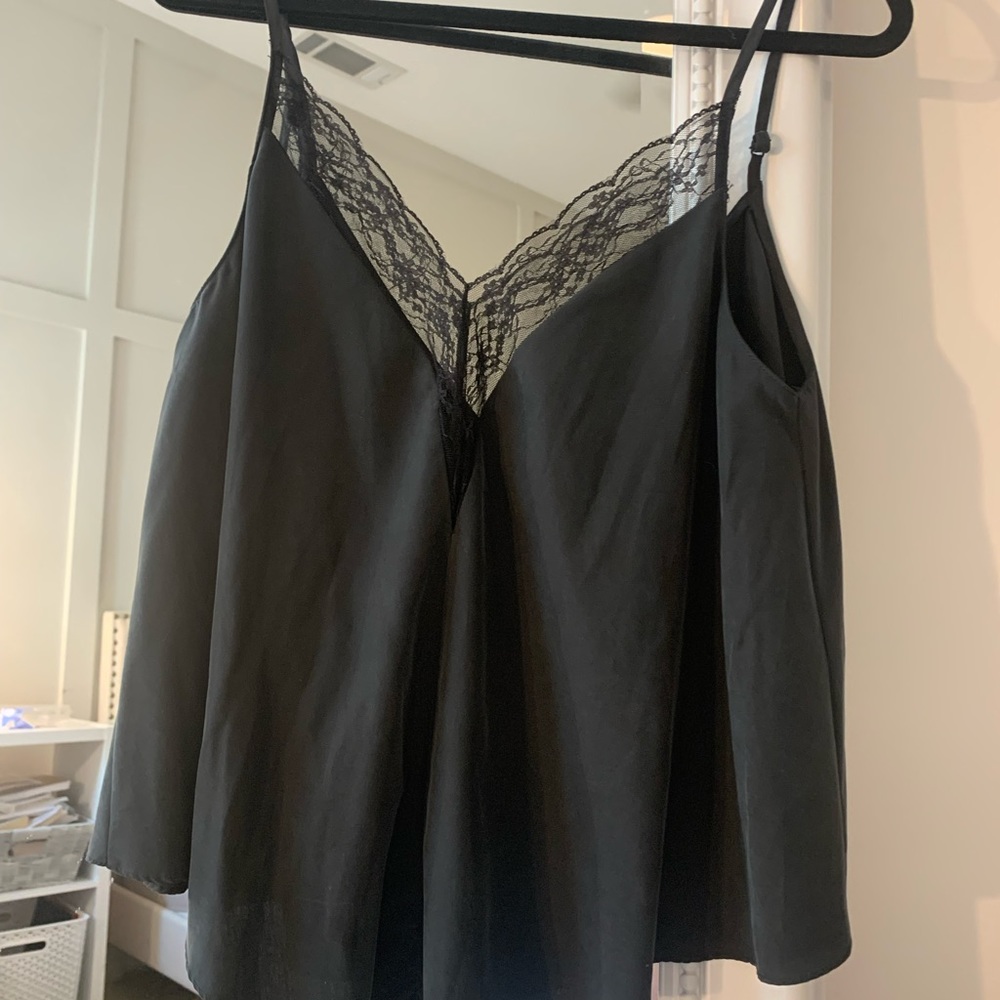 Lace trim tank top